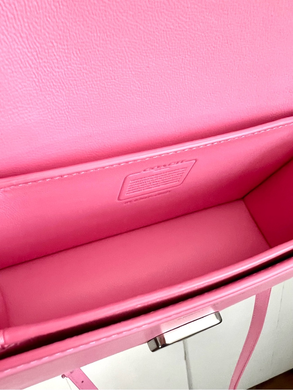 Coach Bandit Pink Glovetanned Leather Monochromatic Small Crossbody Bag CR521 - Picture 9 of 10